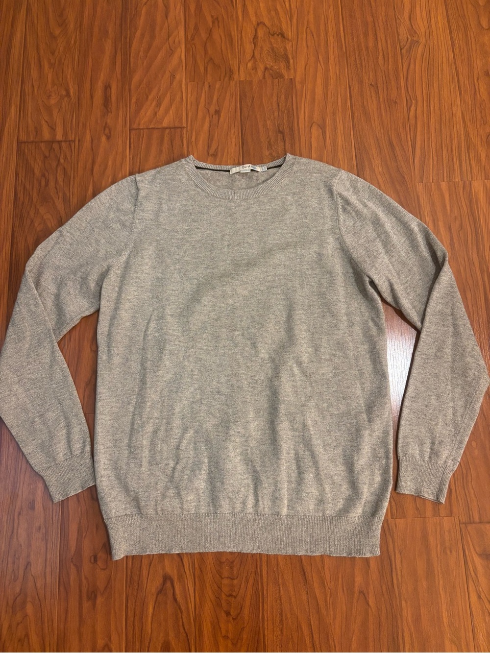 Boden Crewneck Sweater Womens 10 Silver Gray Long Sleeve